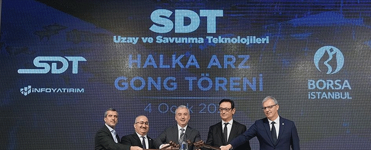 Borsada gong SDT Uzay ve Savunma Teknolojileri için çaldı