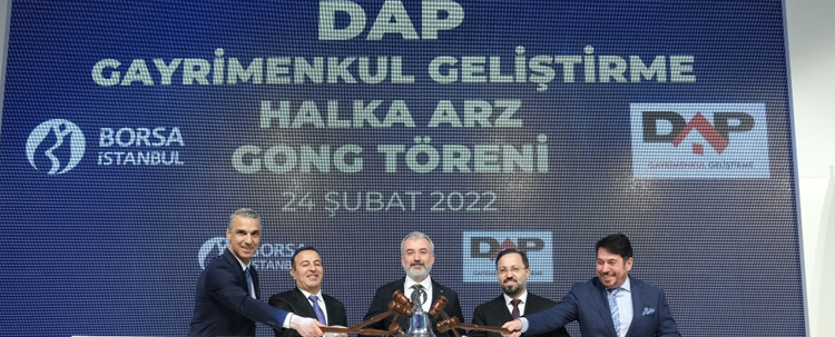 Borsa İstanbul'da gong Dap Gayrimenkul için çaldı